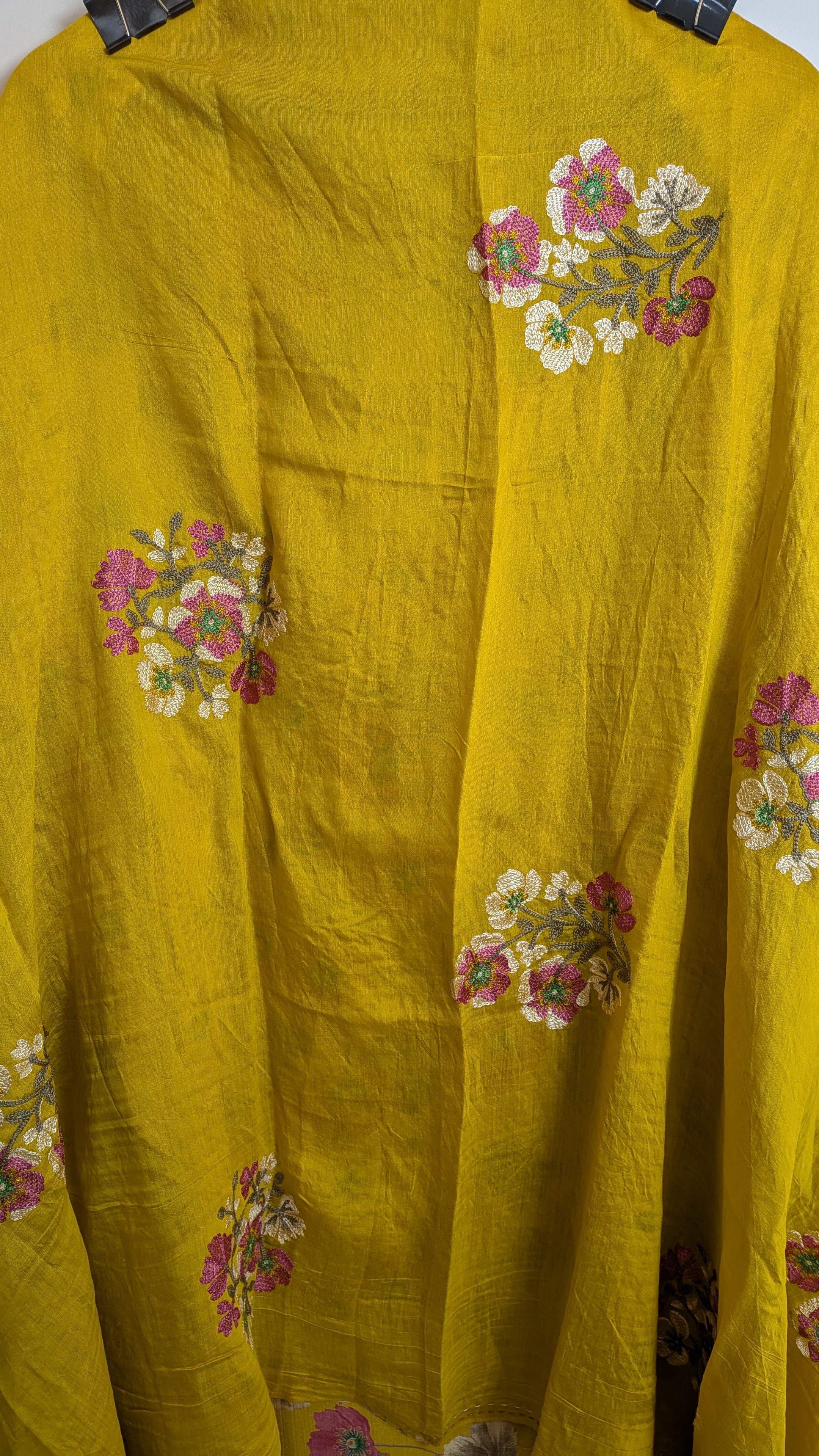 Floral Printed Unstitched Suit Set on Linen Cotton