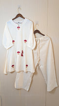 Minimal Mushroom Motif Cotton Co-ord